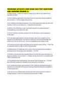 TENNESSEE AFFILIATE CORE EXAM 2026 TEST QUESTIONS AND ANSWERS GRADED