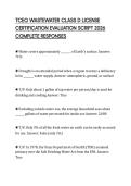TCEQ WASTEWATER CLASS D LICENSE CERTIFICATION EVALUATION SCRIPT 2026 COMPLETE RESPONSES