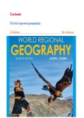 Test Bank for World Regional Geography&comma; 7th Edition by Joseph J&period; Hobbs&comma; All Chapters &vert; Complete Guide A&plus;&vert;&vert;Latest 2026&period;
