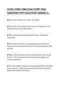 OLIVIA JONES VSIM EXAM SCRIPT 2026 QUESTIONS WITH SOLUTIONS GRADED A&plus;