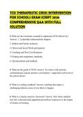 TCIS THERAPEUTIC CRISIS INTERVENTION FOR SCHOOLS EXAM SCRIPT 2026 COMPREHENSIVE Q&A WITH FULL SOLUTION