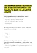 TCIS THERAPEUTIC CRISIS INTERVENTION FOR SCHOOLS EXAM STUDY GUIDE 2026 FULL SOLVED QUESTIONS AND VERIFIED ANSWERS