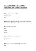 TDCJ EXAM PAPER 2026 COMPLETE QUESTIONS AND CORRECT ANSWERS