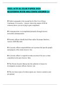 TEEX ACTUAL EXAM PAPER 2026 QUESTIONS WITH SOLUTIONS GRADED A&plus;