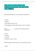 TEEX ACTUAL STUDY SHEET 2026 COMPLETE QUESTIONS AND SOLUTIONS 100&percnt; CORRECT