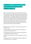 INTERMEDIATE ACCOUNTING IFRS ACTUAL EXAM PAPER 2026 QUESTIONS WITH ANSWERS GRADED A&plus;