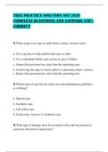 TEEX PRACTICE SOLUTION SET 2026 COMPLETE QUESTIONS AND ANSWERS 100&percnt; CORREC