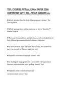 TEFL COURSE ACTUAL EXAM PAPER 2026 QUESTIONS WITH SOLUTIONS GRADED A&plus;