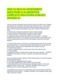HESI V2 HEALTH ASSESSMENT QUESTIONS & ELABORATED COMPLETE SOLUTIONS ALREADY GRADED A&plus;