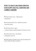 INTRO TO HEALTH AND HUMAN SERVICES EXAM SCRIPT 2026 FULL QUESTIONS AND CORRECT ANSWERS
