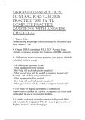 OREGONCONSTRUCTIONCONTRACTORS CCB2026PRACTICE TESTPAPERCOMPLETE PRACTICEQUESTIONS WITHANSWERSGRADEDA&plus;
