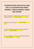 COLORADO NOTARY EXAM ACTUAL EXAM 2026 &vert; ALL QUESTIONS AND CORRECT ANSWERS &vert; VERIFIED ANSWERS &vert; BRAND NEW VERSION&excl;
