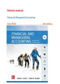 Solution Manual For Financial and Managerial Accounting&comma; 9th Edition By John Wild&period; latest 2026&period;