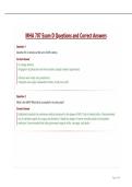 MHA 707 Exam D Questions and Correct Answers&period;