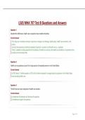 LSUS MHA 707 Test B Questions and Answers