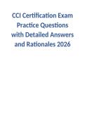CCI Certification Exam Practice Questions with Detailed Answers and Rationales 2026