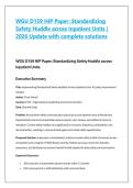 WGU D159 HIP Paper&colon; Standardizing  Safety Huddle across Inpatient Units &vert;  2026 Update with complete solutions