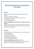 MHA 707 Final Exam Questions and Correct Answers Latest Updated