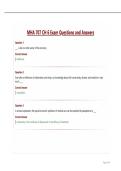 MHA 707 CH 6 Exam Questions and Answers