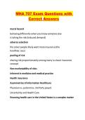MHA 707 Exam Questions with Correct Answers&period;