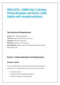 WGU D376 &ndash; VQM2 Task 2&colon; Develop  Pricing Strategies and Tactics &vert; 2026  Update with complete solutions&period;