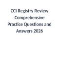 CCI Registry Review Comprehensive Practice Questions and Answers 2026&period;docx