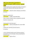 CBC level 3B Exam Questions &plus; Verified Answers 100- correct&comma; Update 2026&period;docx