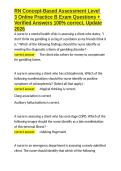 RN Concept-Based Assessment Level 3 Online Practice B Exam Questions &plus; Verified Answers 100- correct&comma; Update 2026&period;docx