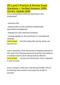 ATI Level 3 Practice B Review Exam Questions &plus; Verified Answers 100- correct&comma; Update 2026&period;docx