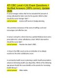 ATI CBC Level 4 &lpar;A&rpar; Exam Questions &plus; Verified Answers 100- correct&comma; Update 2026&period;docx