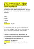 ATI RN Assessment Level 1 B Exam Questions &plus; Verified Answers 100- correct&comma; Update 2026&period;docx