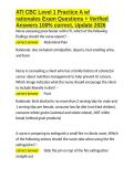 ATI CBC Level 1 Practice A w rationales Exam Questions &plus; Verified Answers 100- correct&comma; Update 2026&period;docx