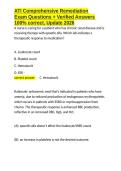 ATI Comprehensive Remediation Exam Questions &plus; Verified Answers 100- correct&comma; Update 2026&period;docx