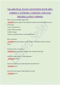 NSG-300 FINAL EXAM 1 QUESTIONS WITH 100&percnt; CORRECT ANSWERS &vert; VERIFIED &vert; UPDATED 2025&sol;2026 LATEST VERSION 