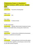 Phlebotomy Exam -1 Questions &plus; Verified Answers 100- correct&comma; Update 2026&period;docx