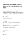 ORTHOPEDIC TEST PREMIUM REVIEW SET 2026 PRACTICE SOLUTION GUARANTEED PASS