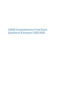 CNOR Comprehensive Final Exam  Questions & Answers 2025-2026