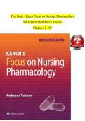 Karch&colon; Focus on Nursing Pharmacology &lpar;9th Edition&rpar; by Rebecca Tucker &ndash; Chapters 1&ndash;59 Test Bank Coverage