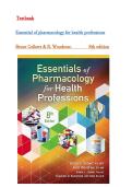 Test Bank - for Essentials of Pharmacology for Health Professions 8th Edition by Bruce Colbert&comma; Ruth Woodrow&comma; All Chapters &vert; Complete Guide A&plus;&vert;Latest 2026&period;