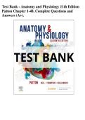 Test Bank for Anatomy & Physiology 11th Edition &lpar;2026 Latest Update&rpar; by Kevin T&period; Patton&comma; Frank B&period; Bell & Terry Thompson &mdash; 100&percnt; Guarantee Pass