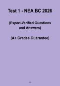Test 1 &ndash; NEA-BC 2026 &vert; Nurse Executive Exam Practice PDF