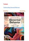 Understanding Abnormal Behavior &ndash; Sue &lpar;12th Edition&rpar; &ndash; Complete Test Bank&comma; All Chapters&vert;Latest 2026&period;