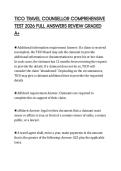 TICO TRAVEL COUNSELLOR COMPREHENSIVE TEST 2026 FULL ANSWERS REVIEW GRADED A&plus;