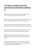 TICO TRAVEL COUNSELLOR PRACTICE SOLUTION 2026 SOLVED ITEMS CONFIRMED A&plus;