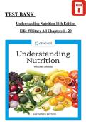 Test Bank for Understanding Nutrition 16th Edition &lpar;2026 Latest Update&rpar; by Ellie Whitney & Sharon Rolfes &mdash; 100&percnt; Guarantee Pass