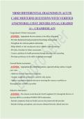 NR569 DIFFERENTIAL DIAGNOSIS IN ACUTE CARE MIDTERM&vert; QUESTIONS WITH VERIFIED ANSEWERS&vert;LATEST 2025&sol;2026 FINAL&vert; GRADED A&plus;&ndash; CHAMBERLAIN