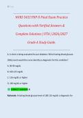NURS 5433 FNP II Final Exam Practice Questions with Verified Answers & Complete Solutions &vert; UTA &vert; 2026&sol;2027 Grade A Study Guide