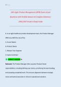 SAFe Agile Product Management &lpar;APM&rpar; Exam Actual Questions with Verified Answers & Complete Solutions &vert; 2026&sol;2027 Grade A Study Guide