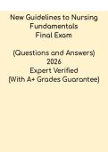 New Guidelines to Nursing Fundamentals Final Exam &ndash; Updated Study Guide & Practice PDF