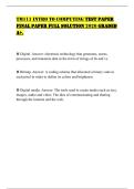 TM111 INTRO TO COMPUTING TEST PAPER FINAL PAPER FULL SOLUTION 2026 GRADED A&plus;&period;
